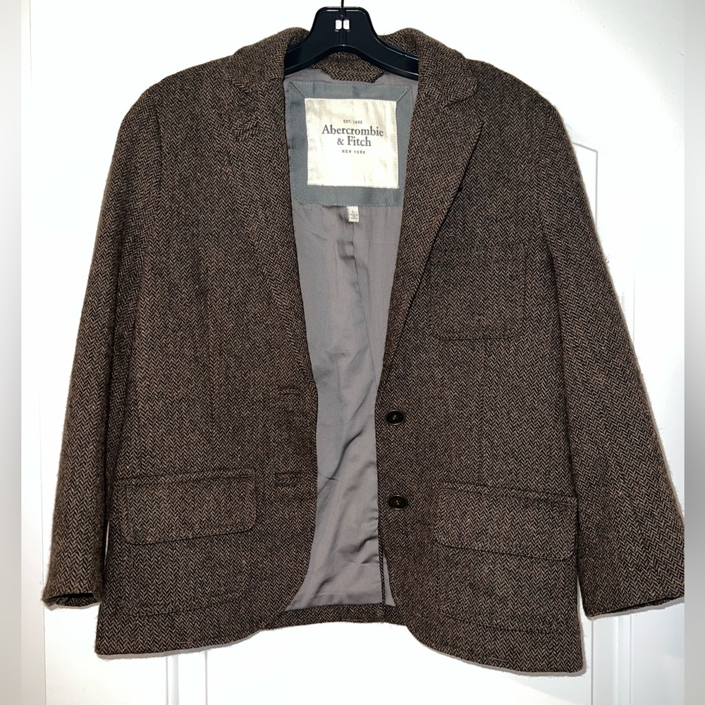 Abercrombie & Fitch brown wool blazer size large